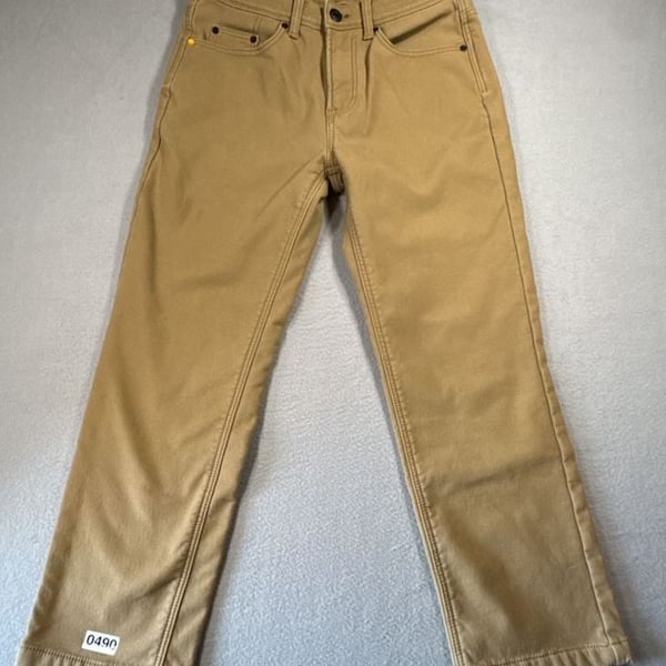 CAT Work Pants Size 30/30 Brown Cotton Blend Fleece Lined