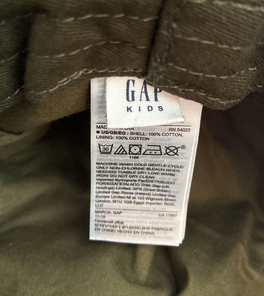 Gap Kids Bucket Hat Size 51-53cm Green Cotton 5