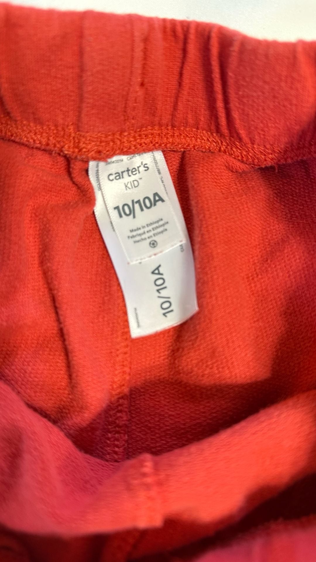 Carter's Kid Shorts Size 10/10A Red Knit Pull-On 4