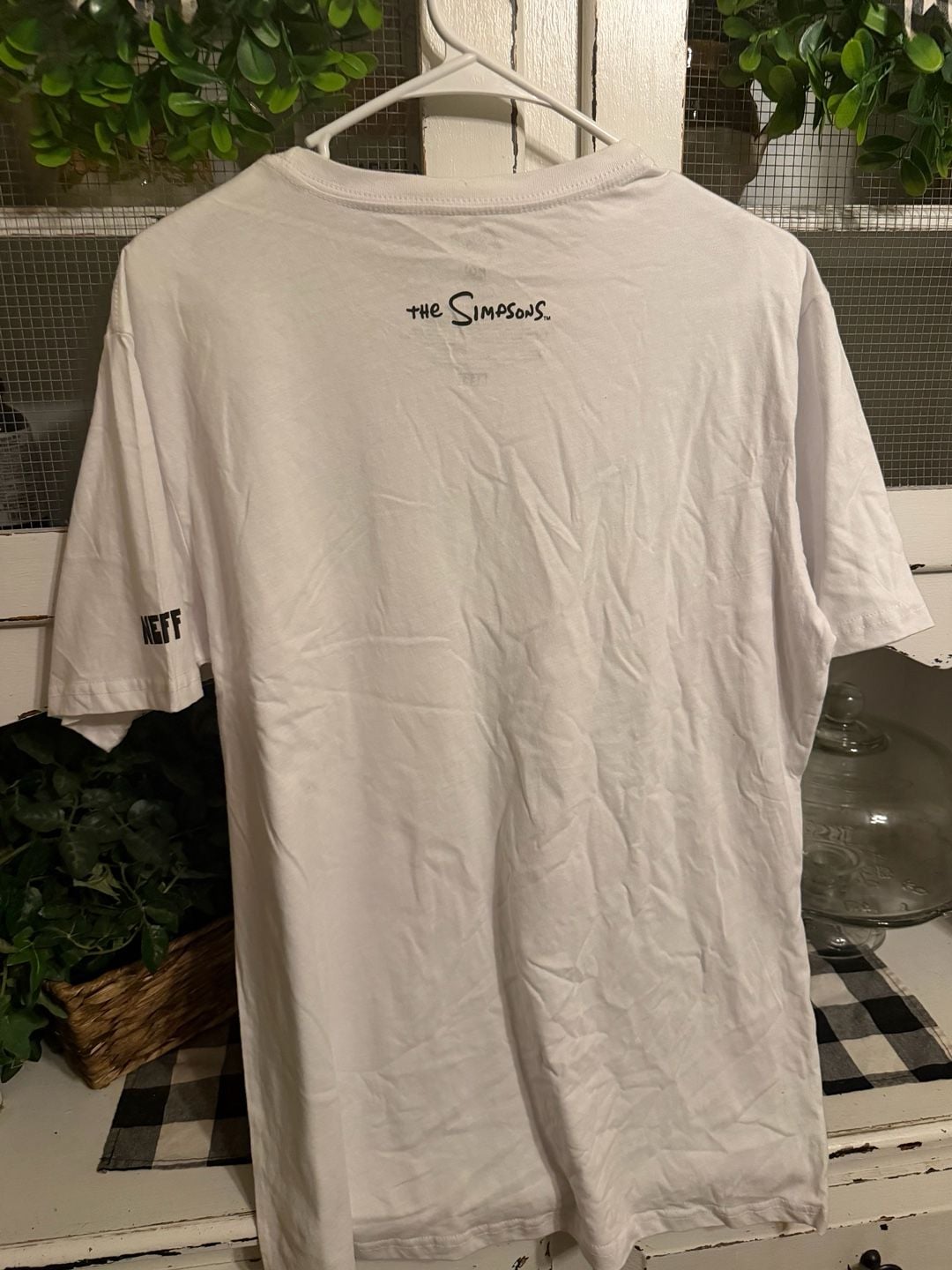 Neff The Simpsons Homer Snacks Graphic T-Shirt Size M White 4