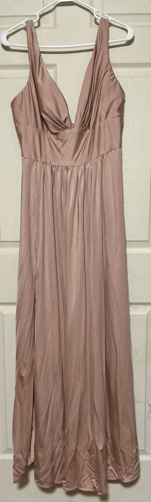 Empire Waist Gown with Deep V Neckline 2
