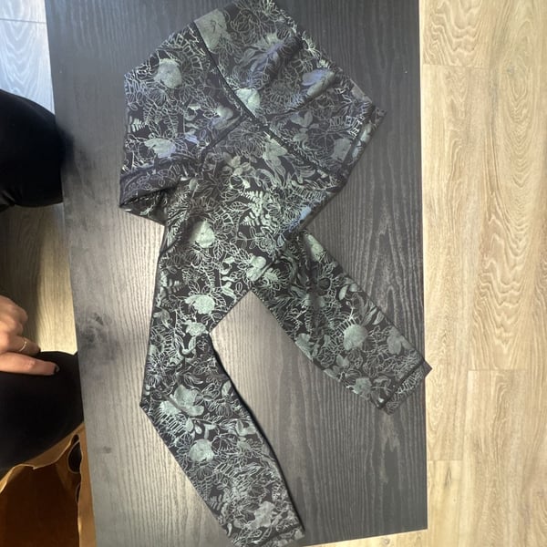 Lululemon Wunder Train High-Rise Leggings Black Foil Flourish
