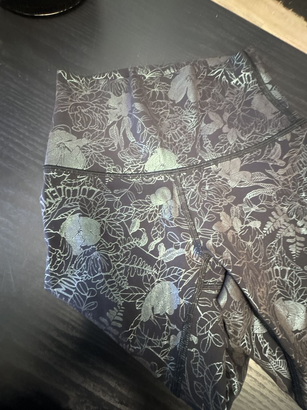 Lululemon Wunder Train High-Rise Leggings Black Foil Flourish 3