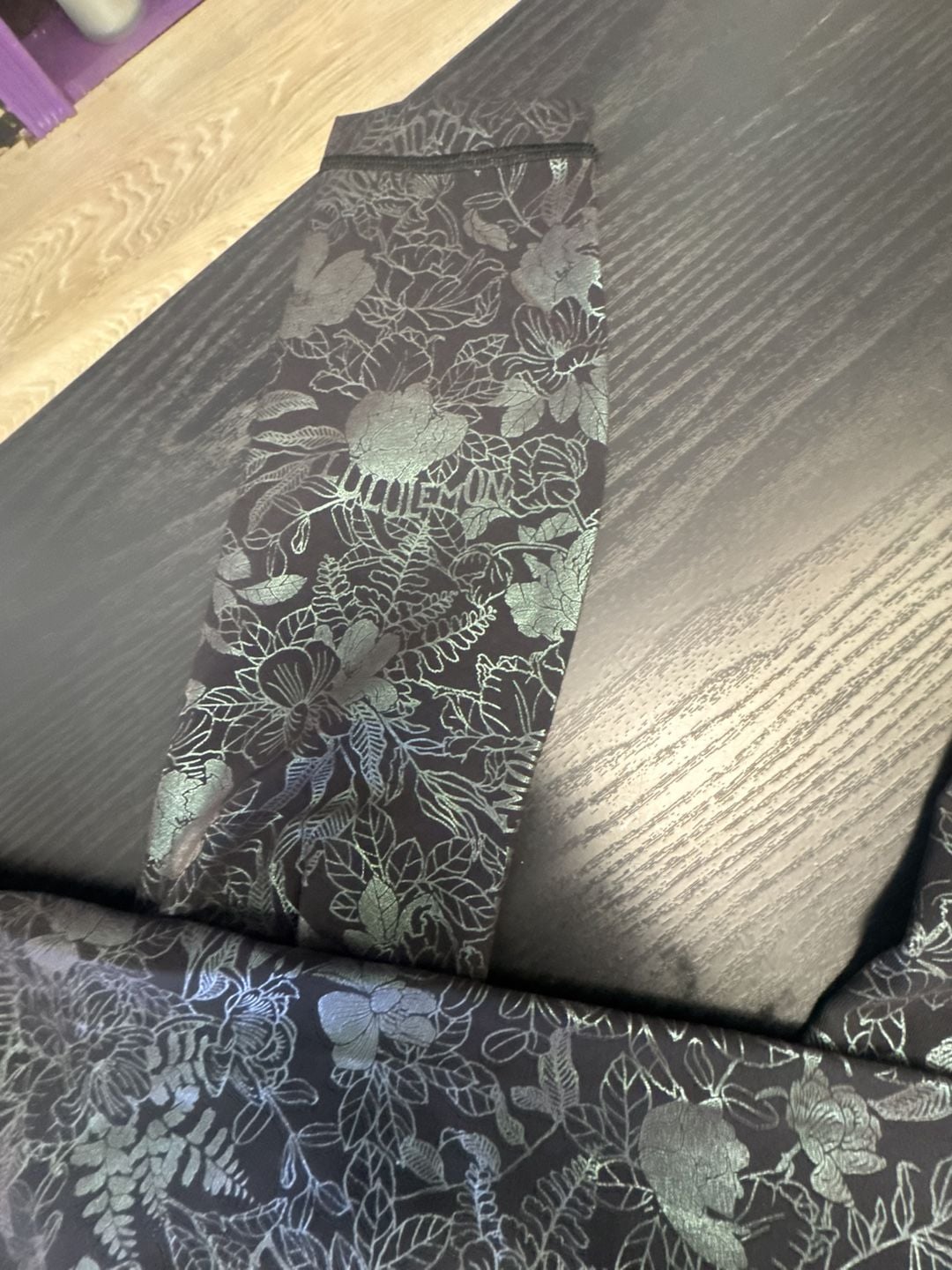 Lululemon Wunder Train High-Rise Leggings Black Foil Flourish 4