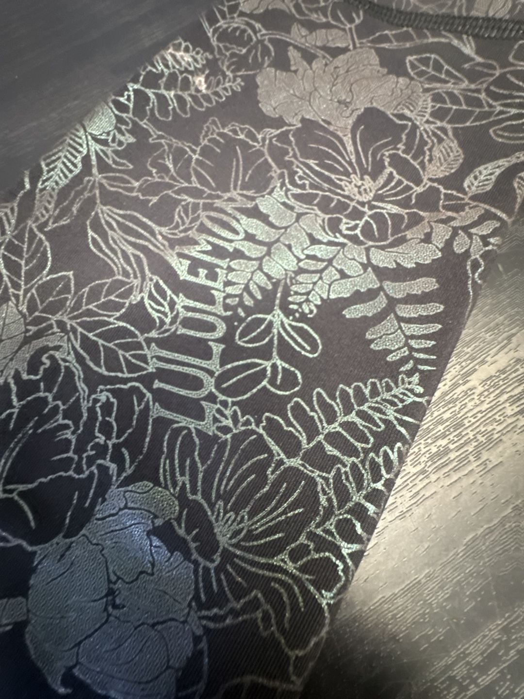 Lululemon Wunder Train High-Rise Leggings Black Foil Flourish 5