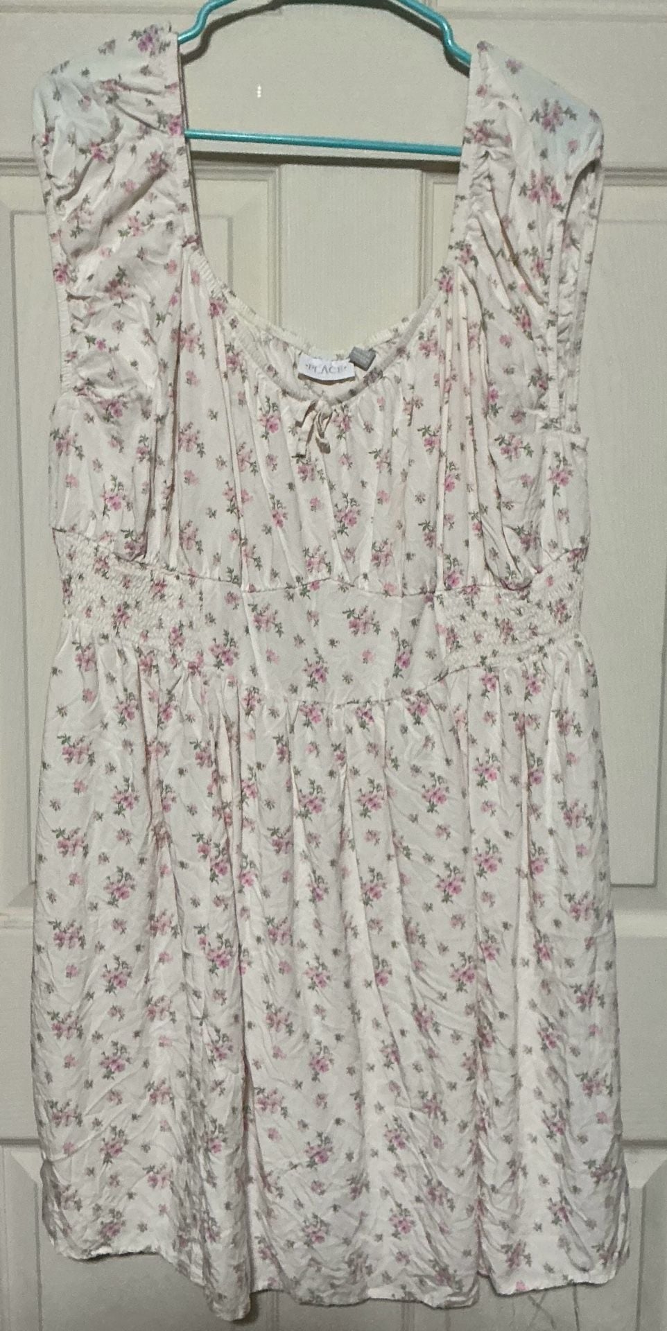 The Children's Place Floral Dress White Pink 2