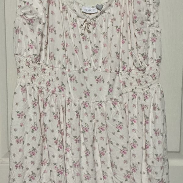 The Children's Place Floral Dress White Pink