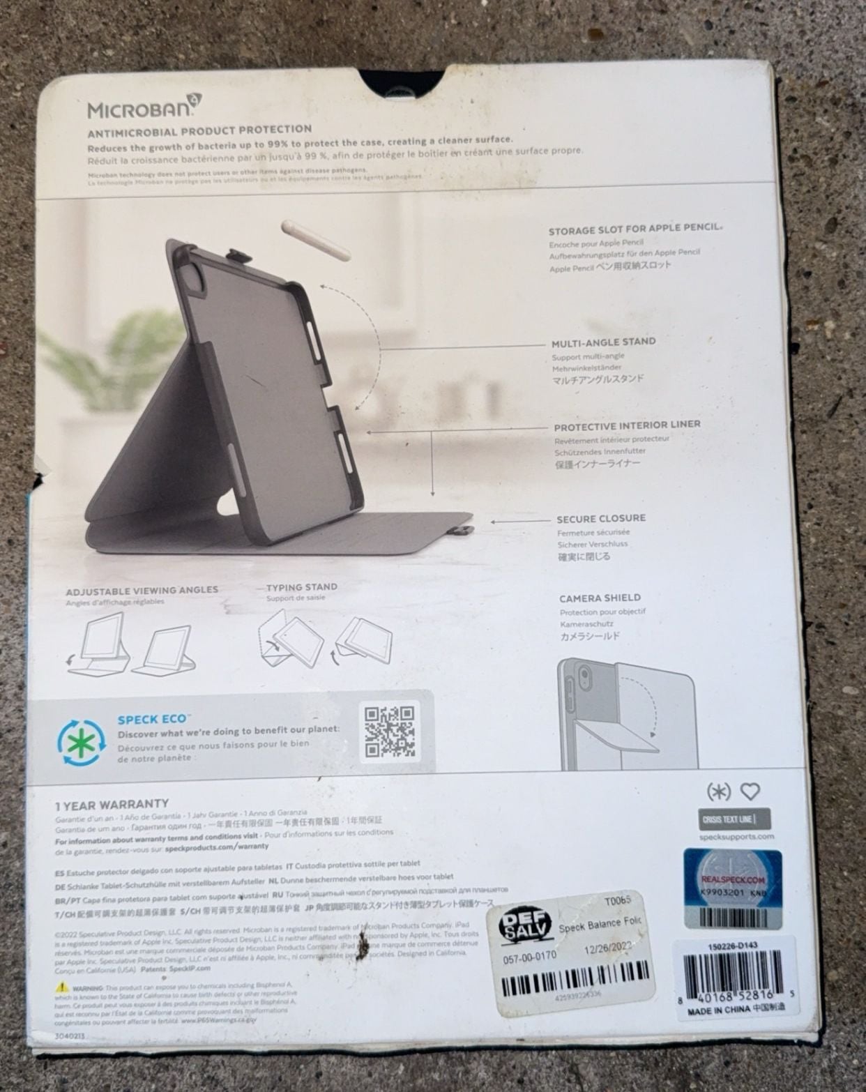 Speck Balance Folio iPad (2022) Black Case 2