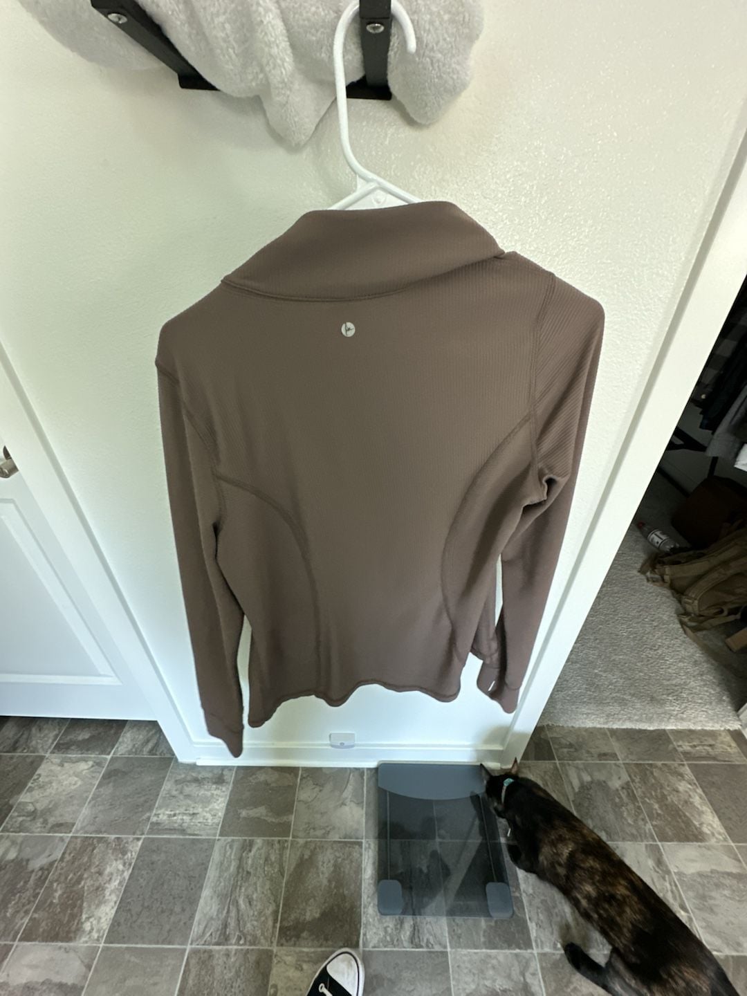 90 Degree by Reflex Zip Jacket Size L Brown Ribbed Athletic 4