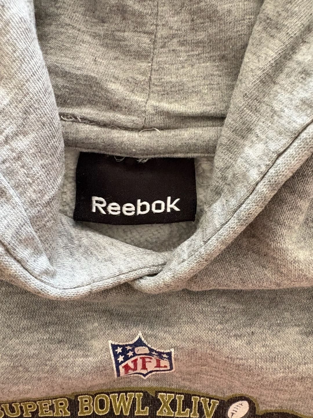 Reebok NFL New Orleans Saints Super Bowl XLIV Hoodie Gray 4
