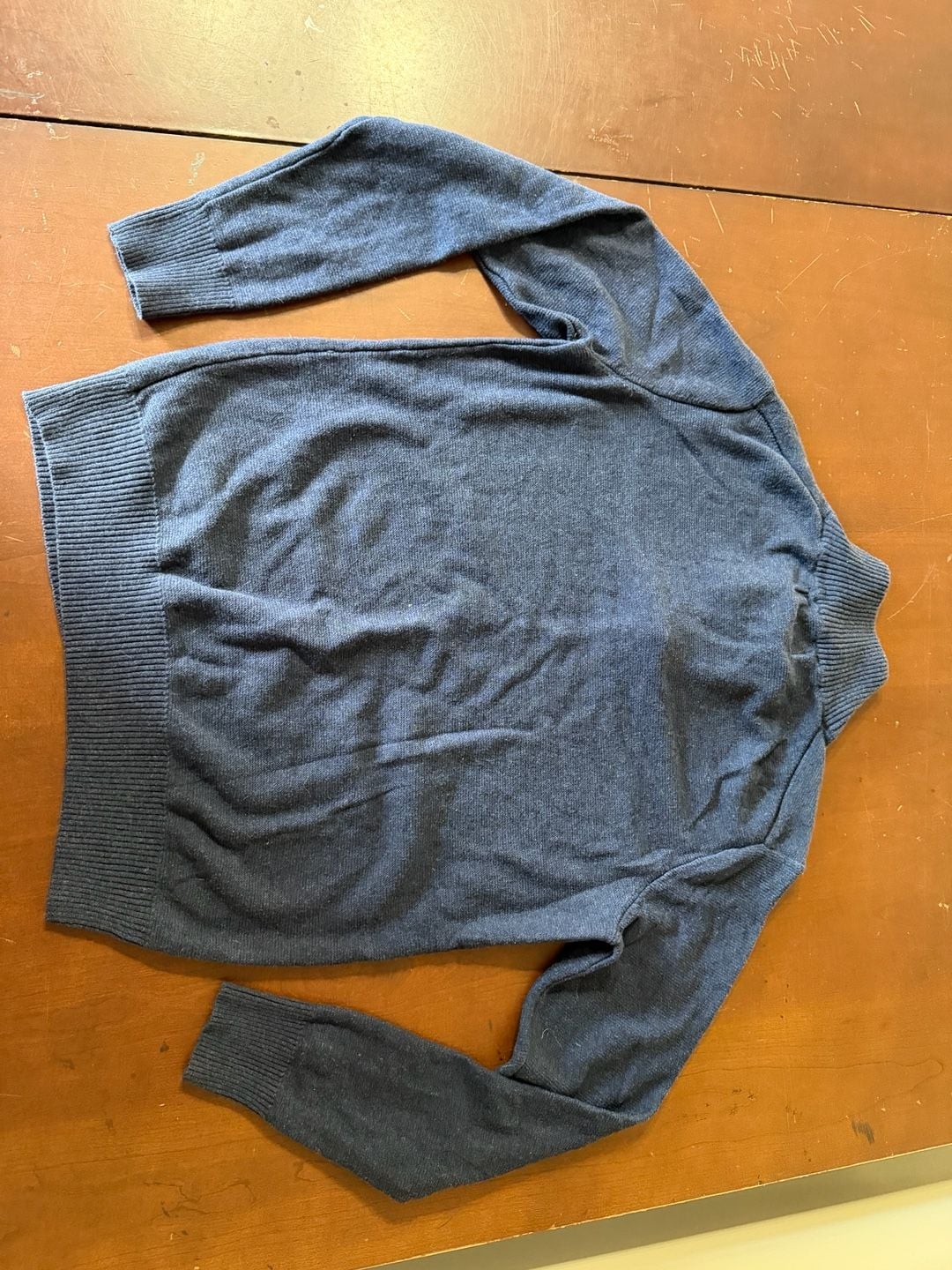 Savile Row Company Quarter Zip Sweater Size S Blue Cotton 4