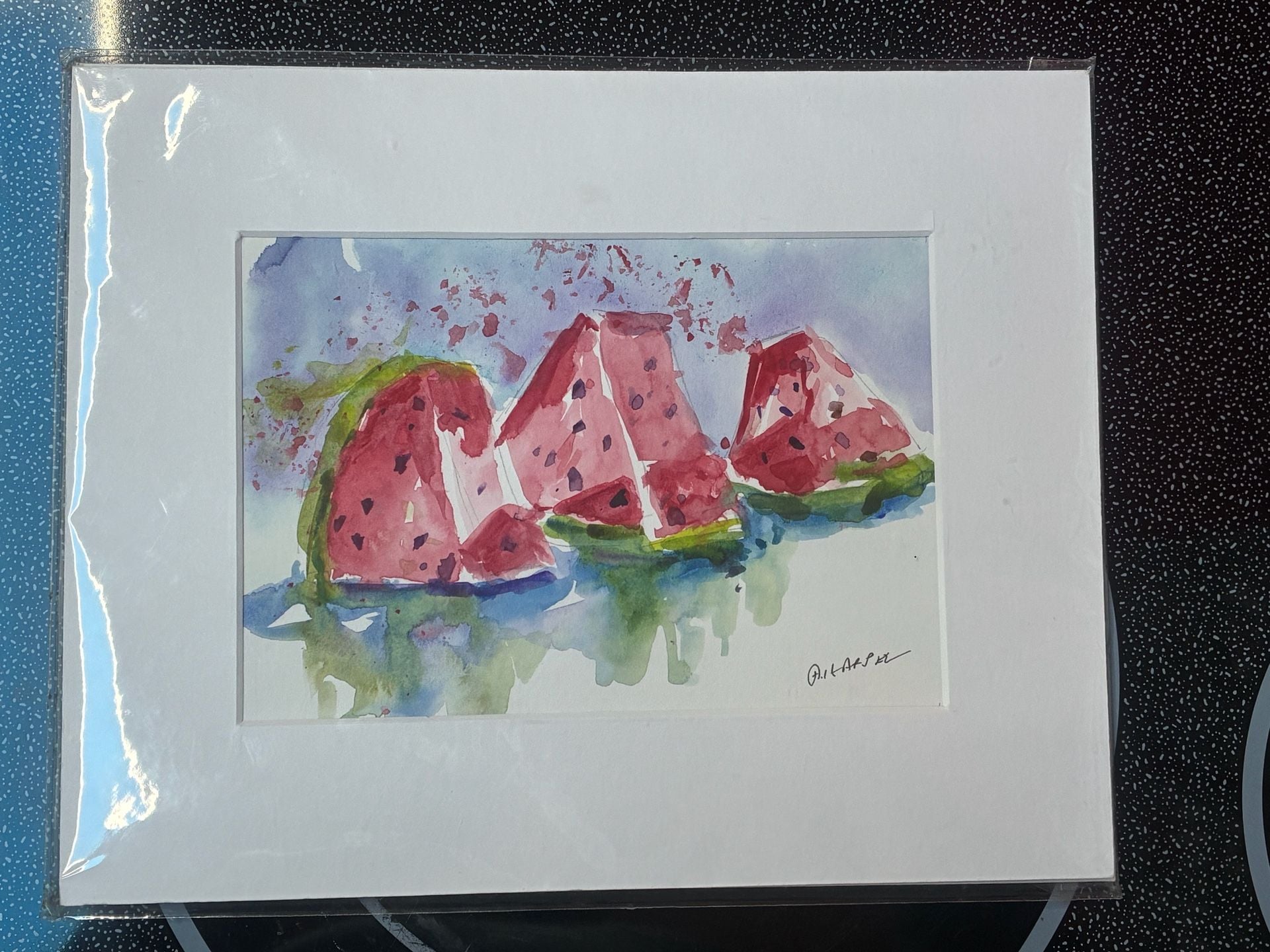Watermelon Watercolor Painting Signed Fruit Art Print 8