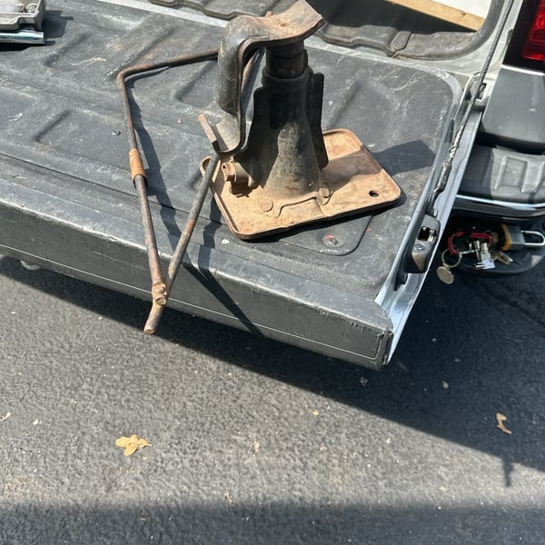 Vintage Truck Jack with Handle and Base Plate