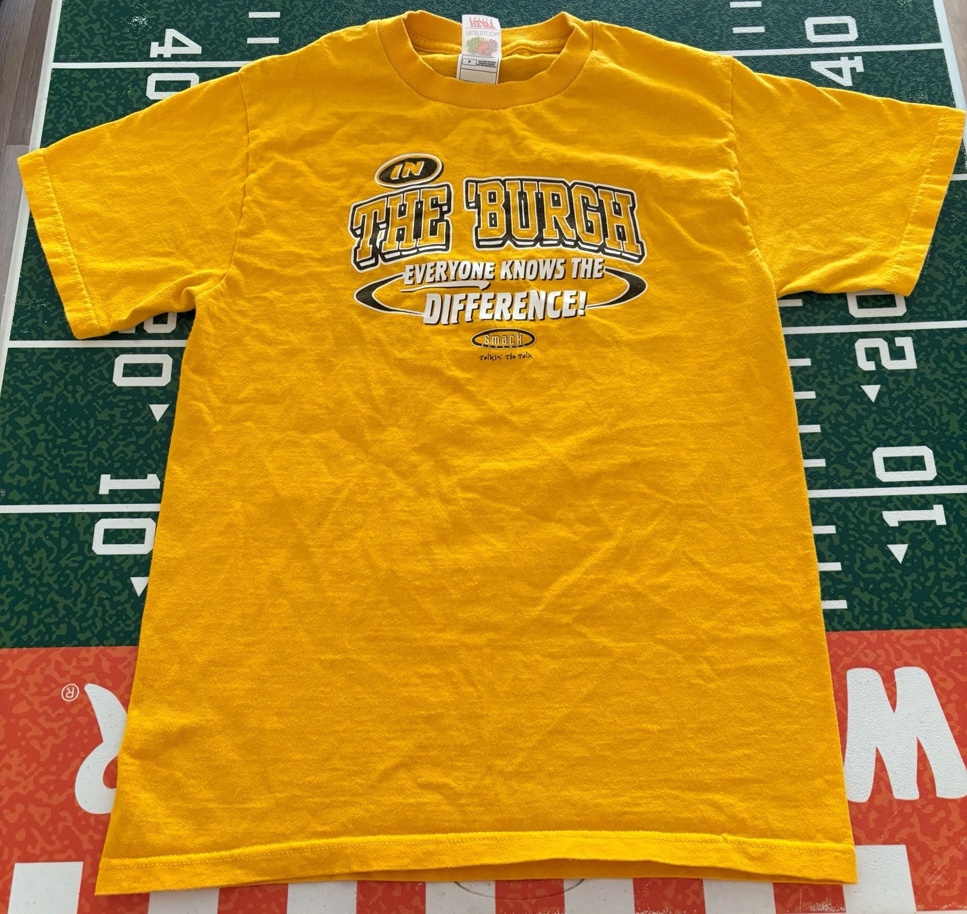 Fruit of the Loom In The Burgh T-Shirt Size S Yellow Pittsburgh Football 2
