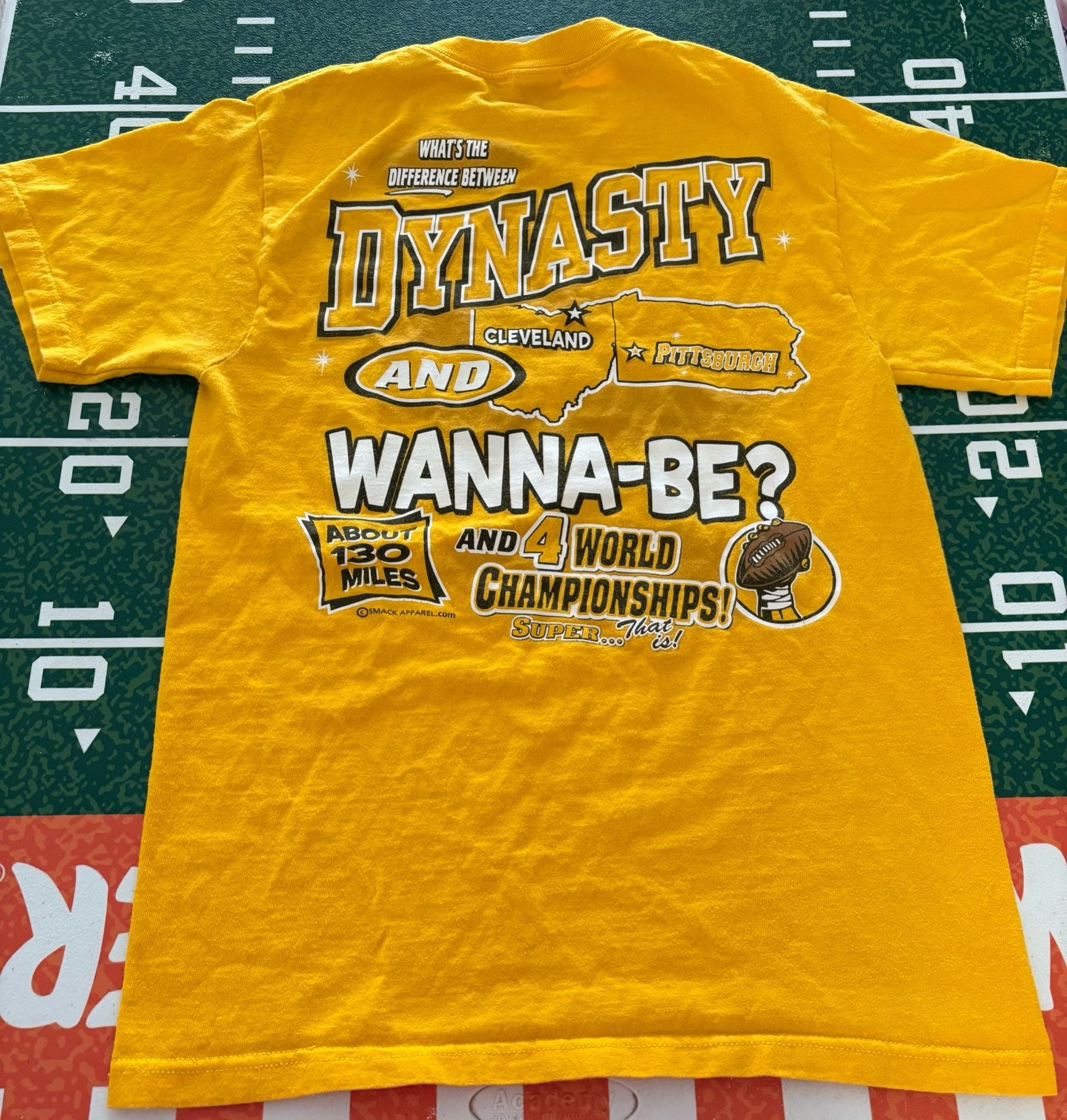 Fruit of the Loom In The Burgh T-Shirt Size S Yellow Pittsburgh Football 4