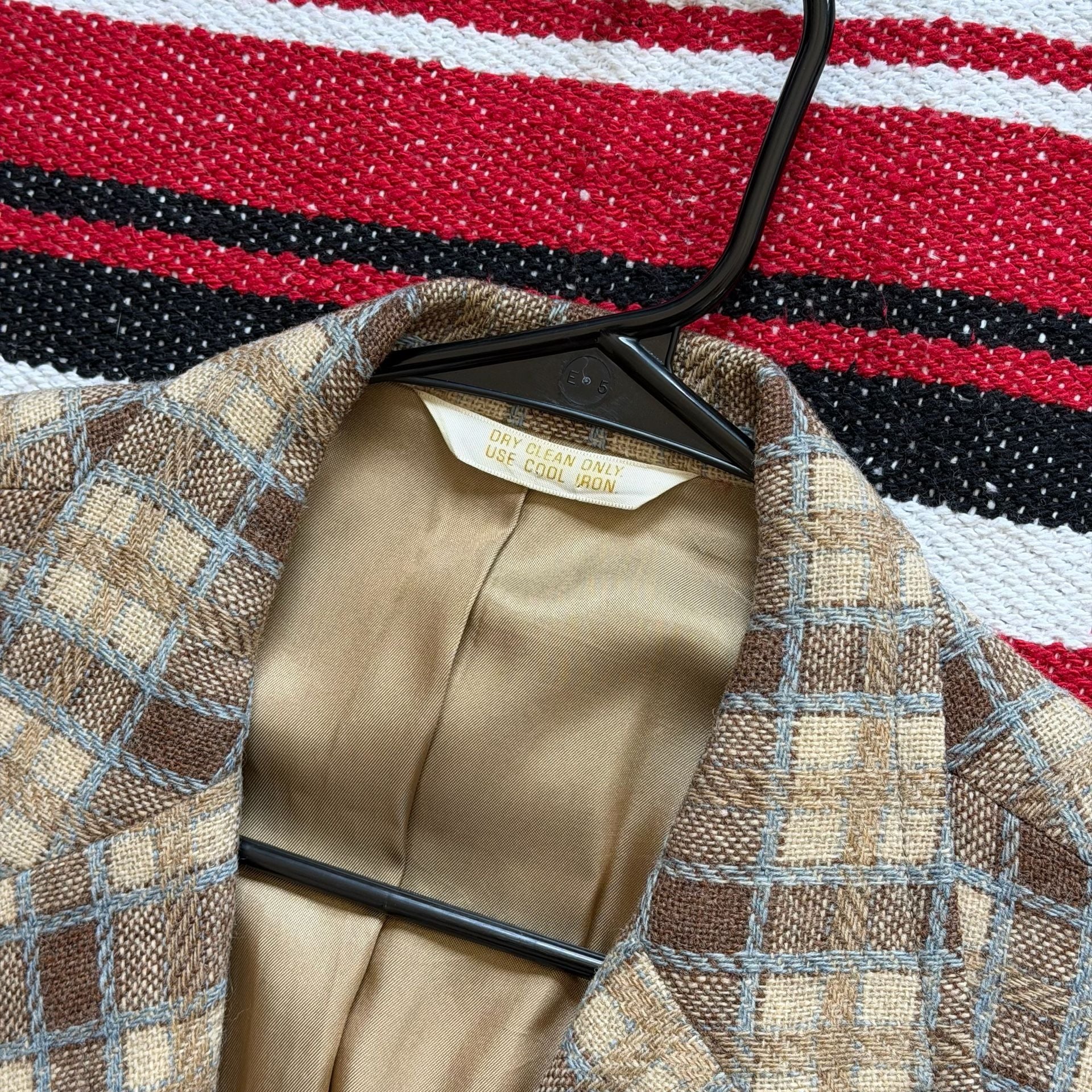 50s Tweed Plaid 2-Button Sport Coat - Sz 42R 10