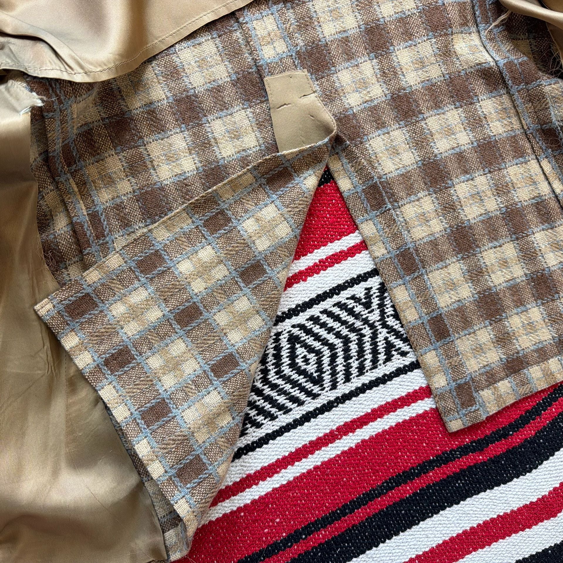 50s Tweed Plaid 2-Button Sport Coat - Sz 42R 13