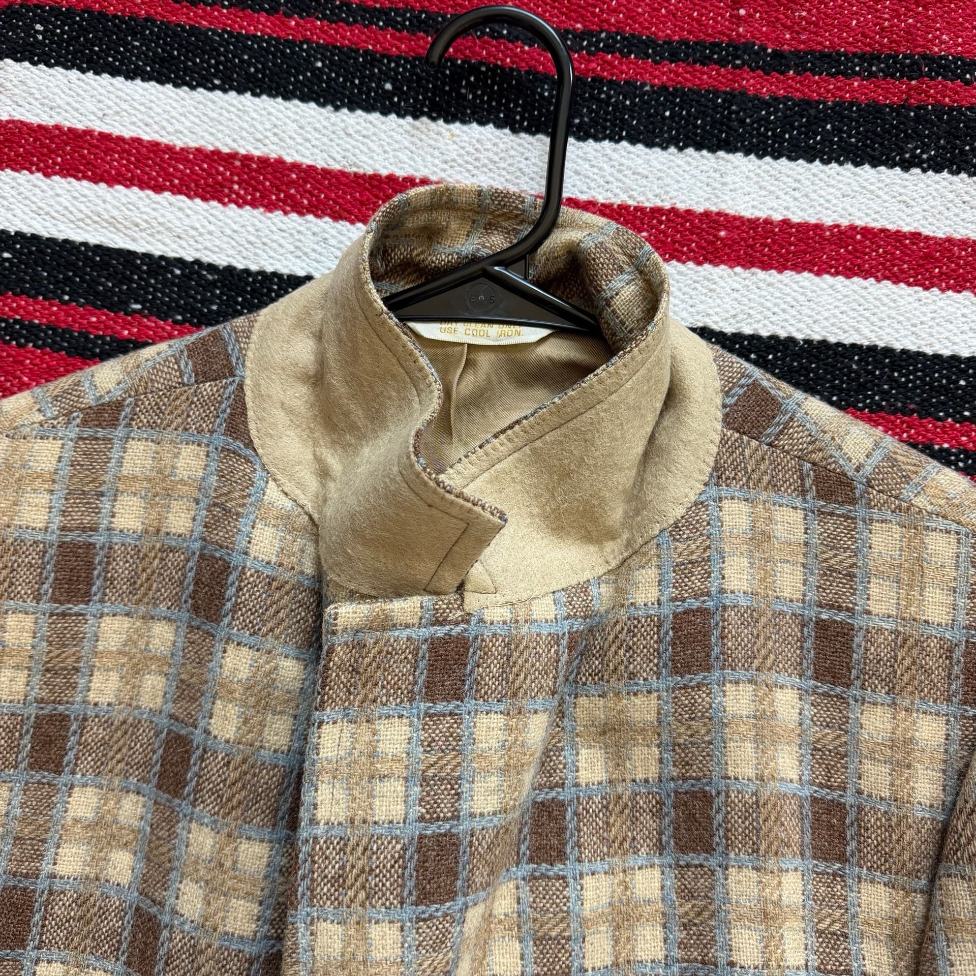 50s Tweed Plaid 2-Button Sport Coat - Sz 42R 14
