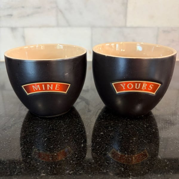 Baileys Irish Cream Mine And Yours Stoneware Mug Set of 2