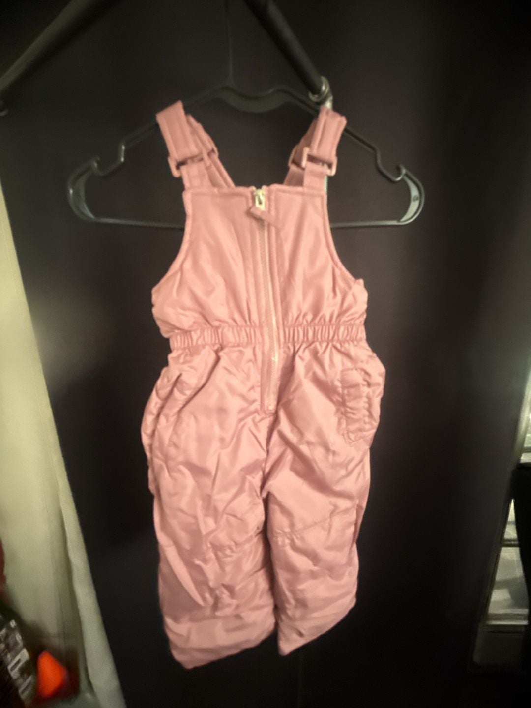 NWT Pink Platinum Snowsuit Set Size 24M Pink Heart Puffer Jacket Bib Overalls 1