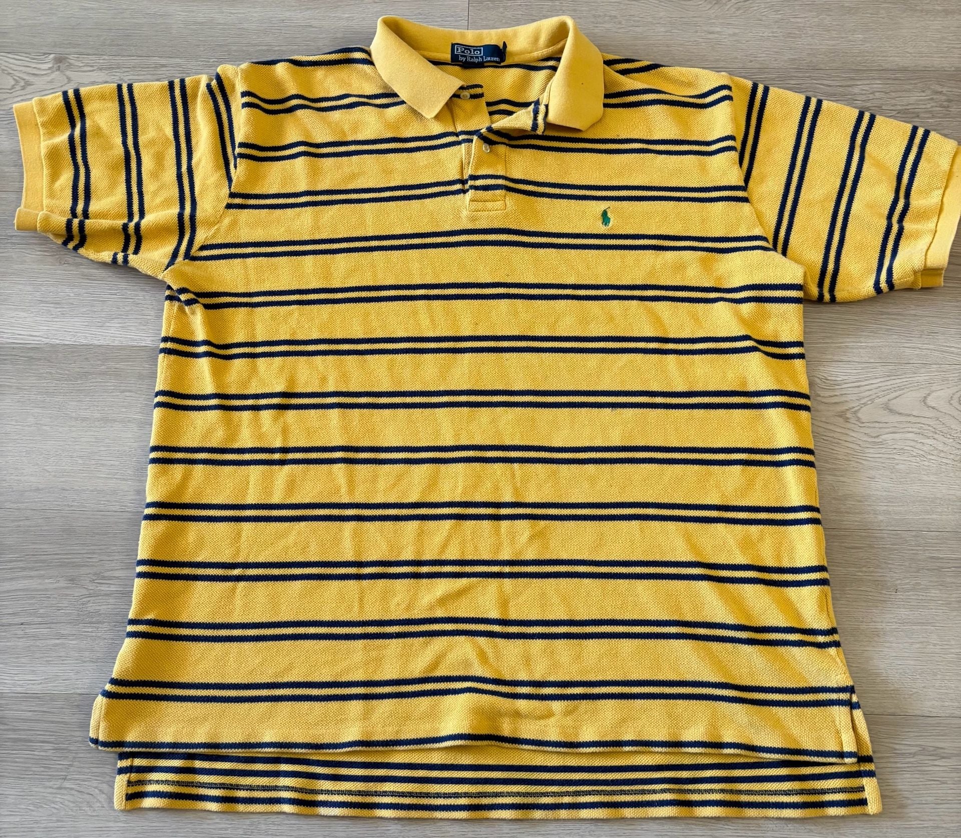 Polo Ralph Lauren Polo Shirt Size 3XLT Yellow Blue Striped 2