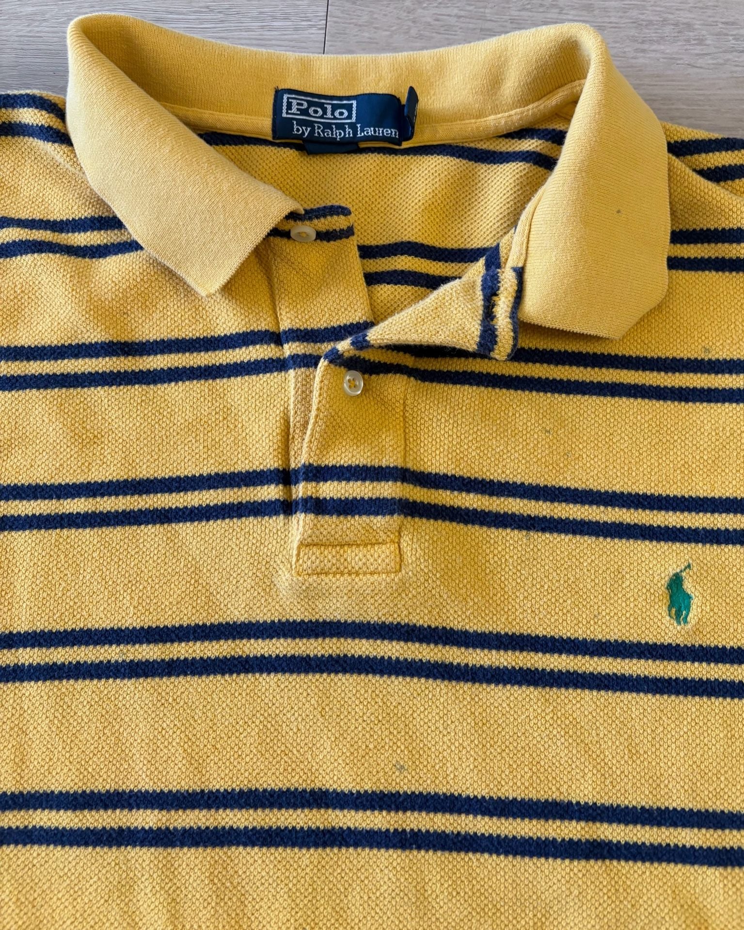 Polo Ralph Lauren Polo Shirt Size 3XLT Yellow Blue Striped 3