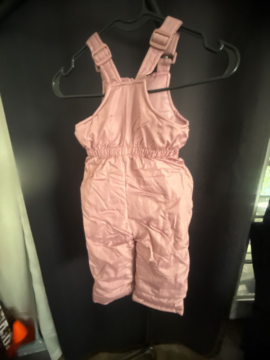 NWT Pink Platinum Snowsuit Set Size 24M Pink Heart Puffer Jacket Bib Overalls 2