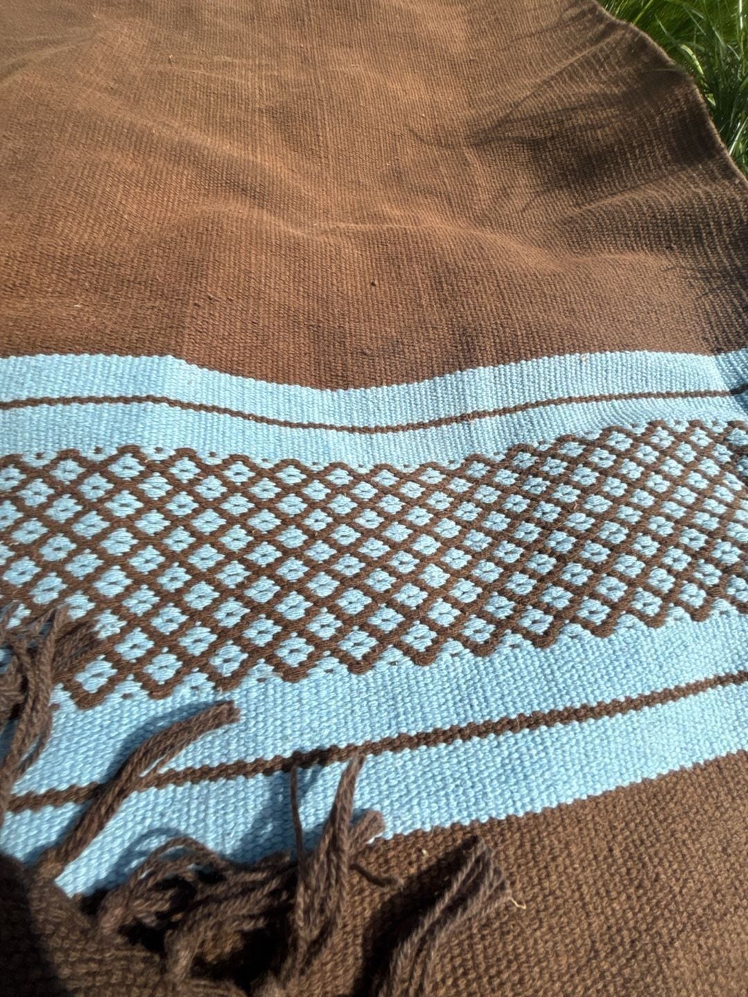 Barefoot Yoga Co. Original Yoga Rug Brown Blue 7