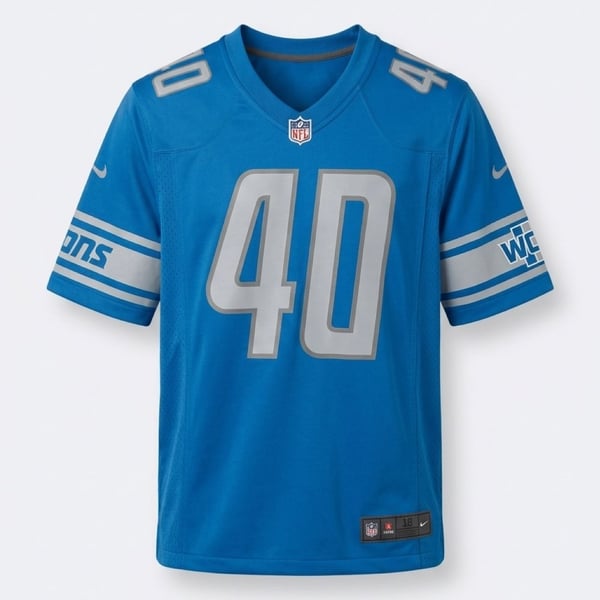 Nike Detroit Lions Jarrad Davis 40 Jersey Size L Blue