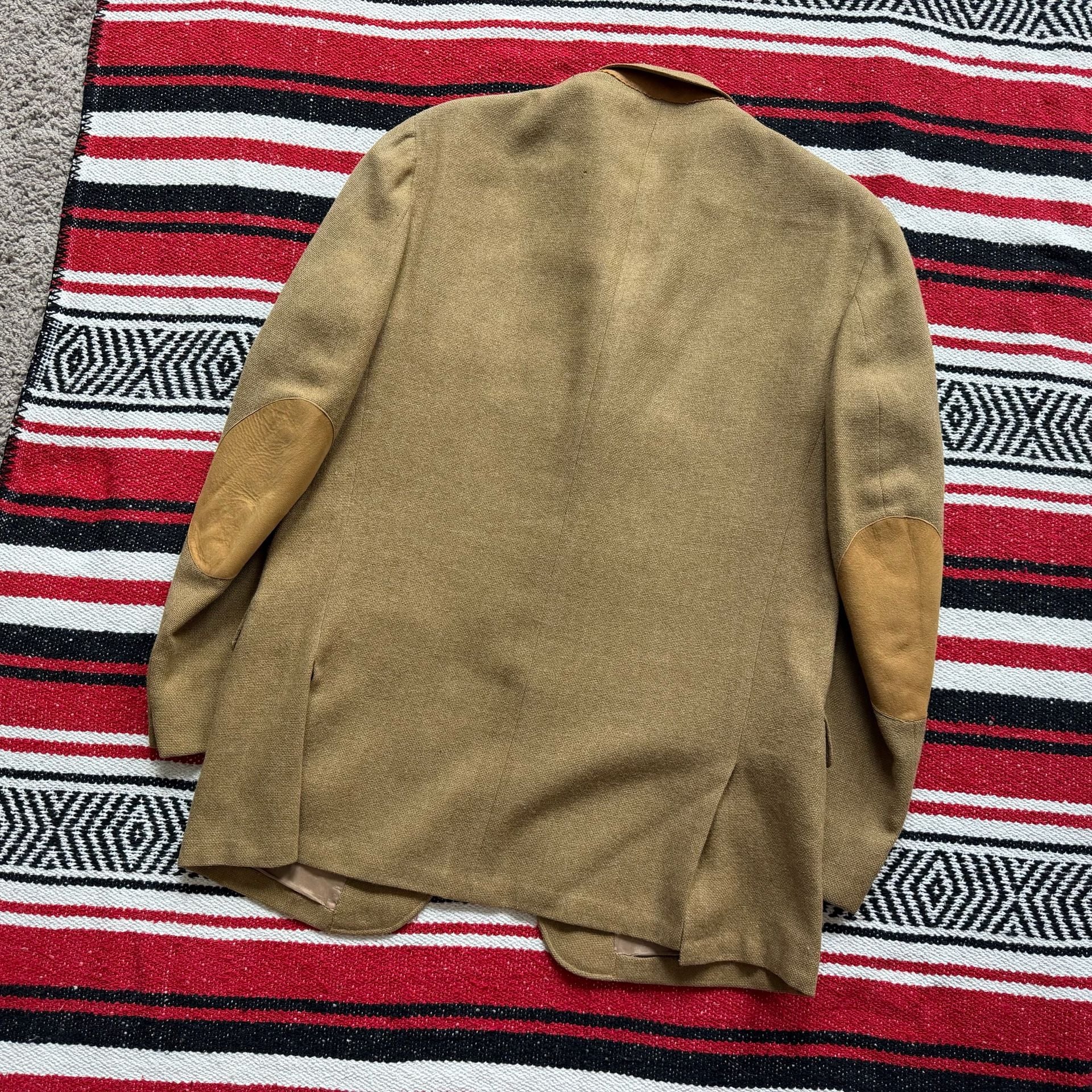50s/60s MCGREGOR Hopsack Tweed Leather Patch Riding Jacket Sz 39R 6