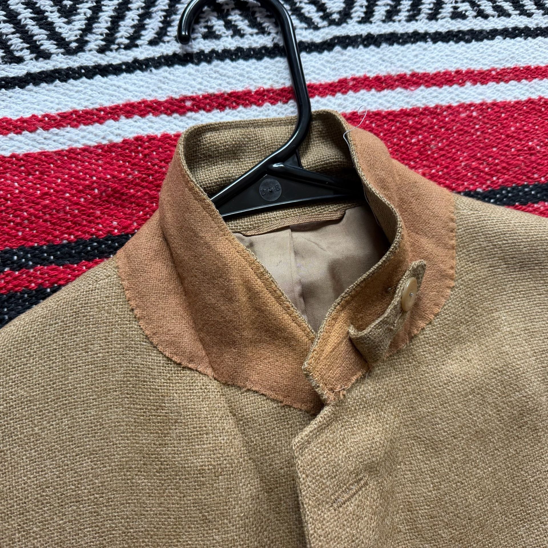 50s/60s MCGREGOR Hopsack Tweed Leather Patch Riding Jacket Sz 39R 10