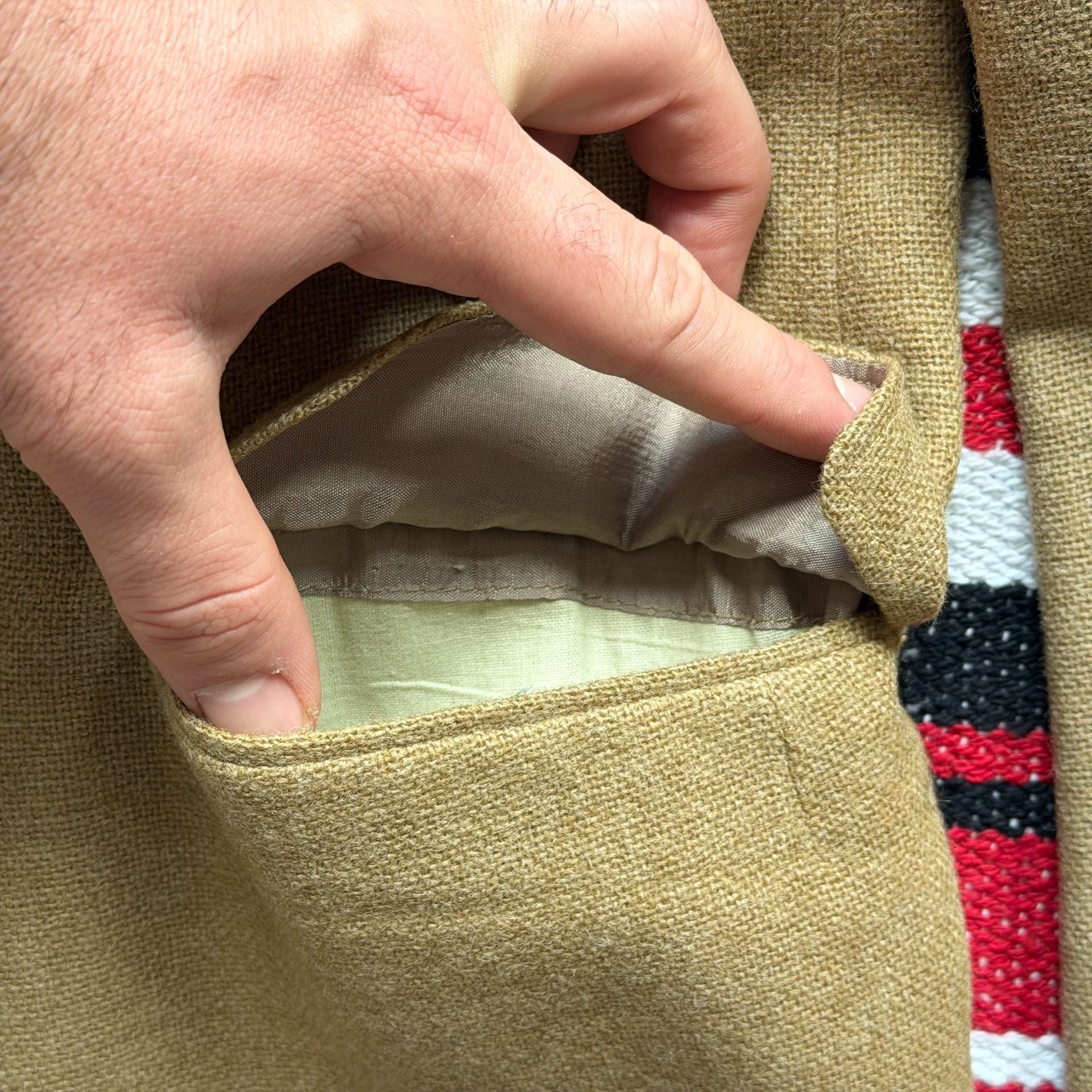 50s/60s MCGREGOR Hopsack Tweed Leather Patch Riding Jacket Sz 39R 11