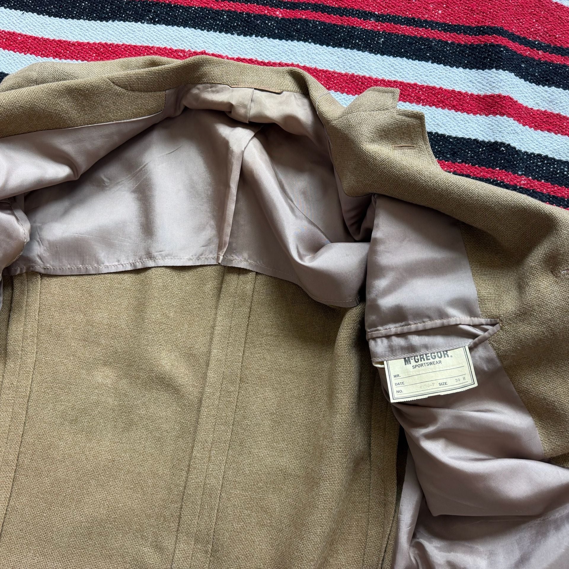 50s/60s MCGREGOR Hopsack Tweed Leather Patch Riding Jacket Sz 39R 12