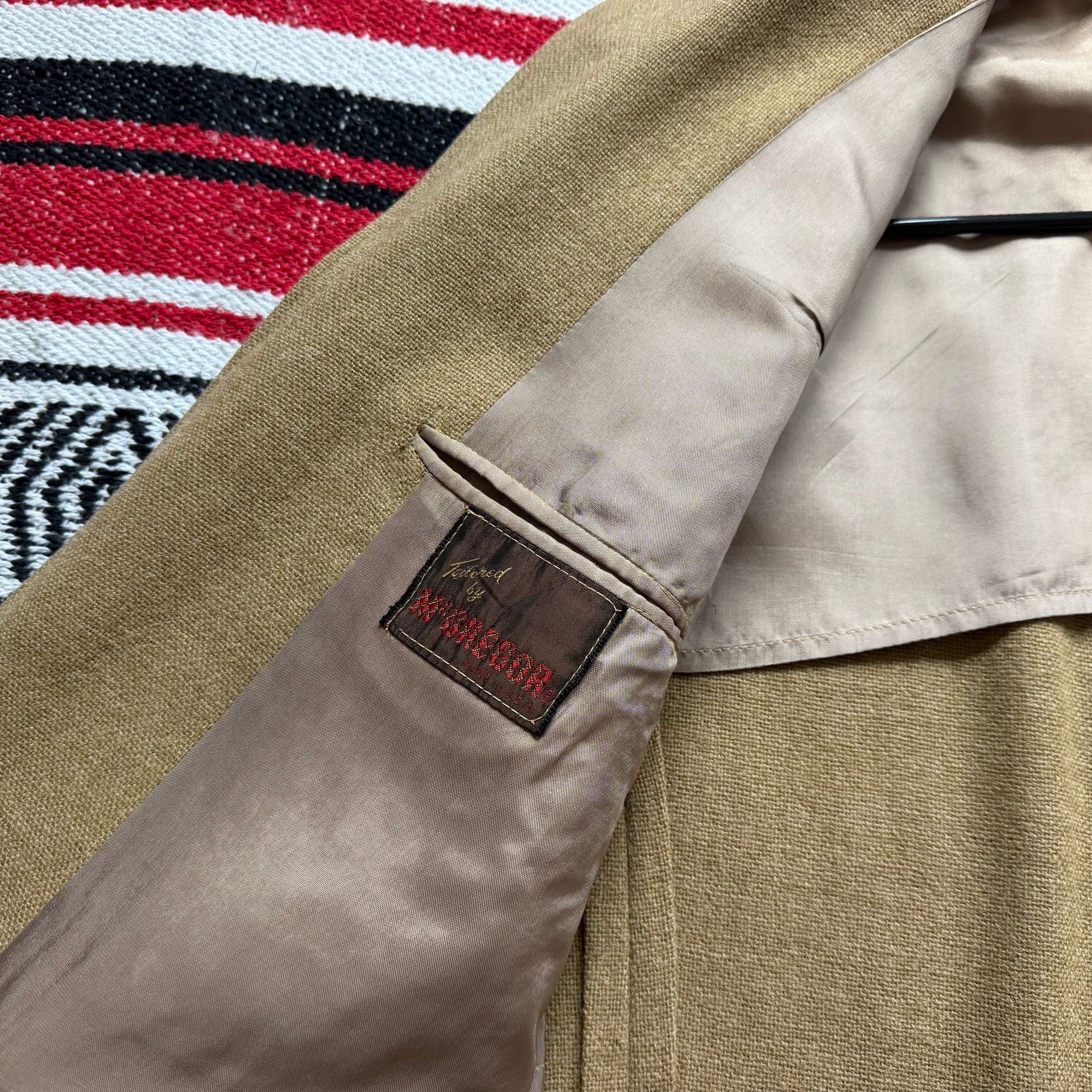 50s/60s MCGREGOR Hopsack Tweed Leather Patch Riding Jacket Sz 39R 13