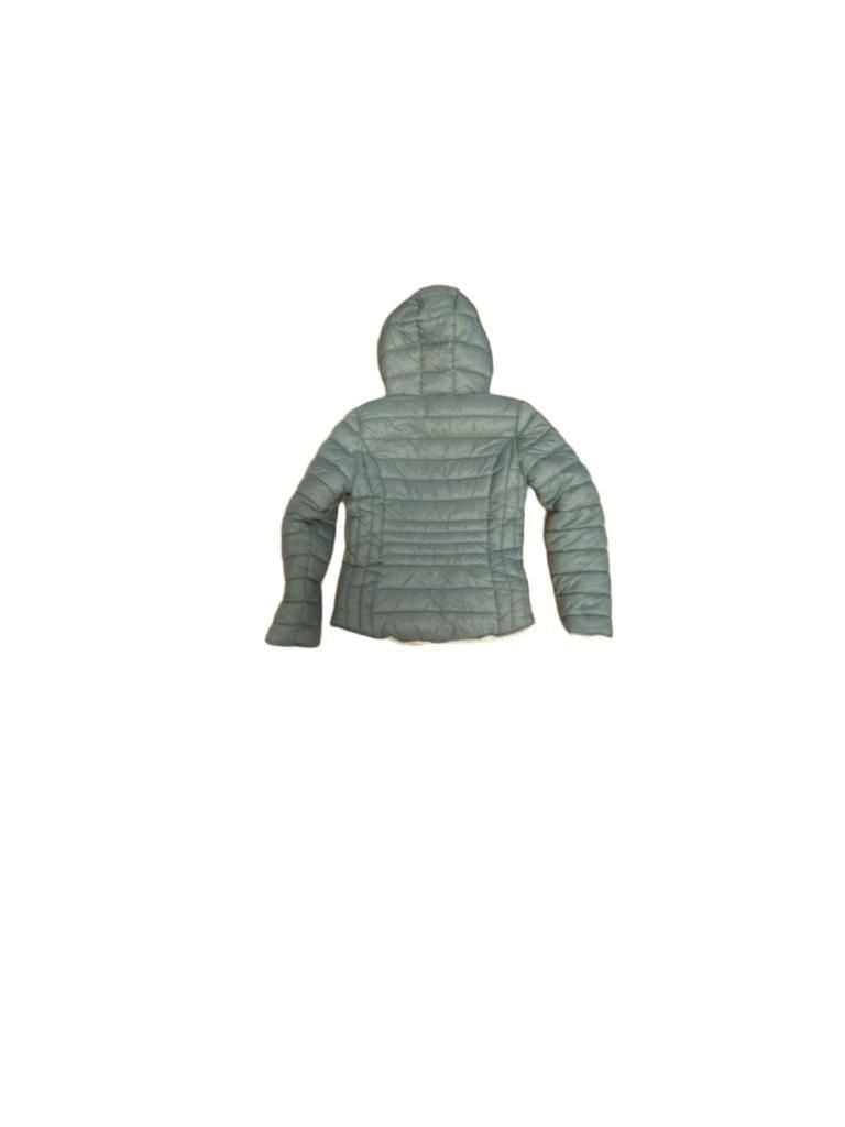 Reversible Faux Fur Quilted Puffer Jacket Olive Green Size small 3
