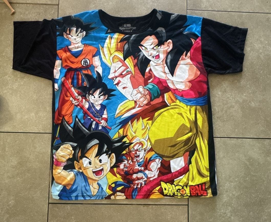 Anime Comics Dragon Ball Z Graphic T-Shirt Size L Black Multi Goku 2