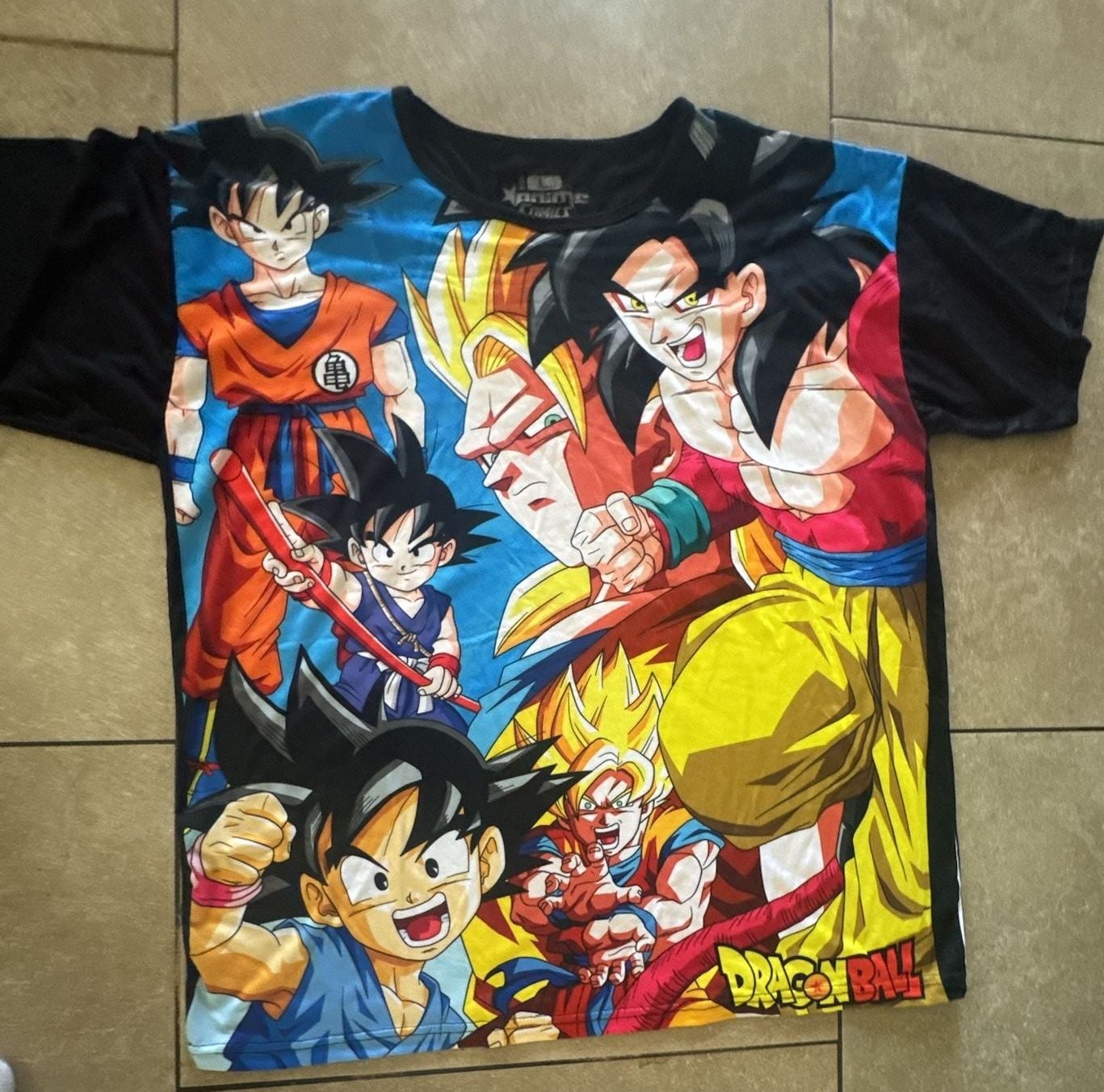 Anime Comics Dragon Ball Z Graphic T-Shirt Size L Black Multi Goku 4