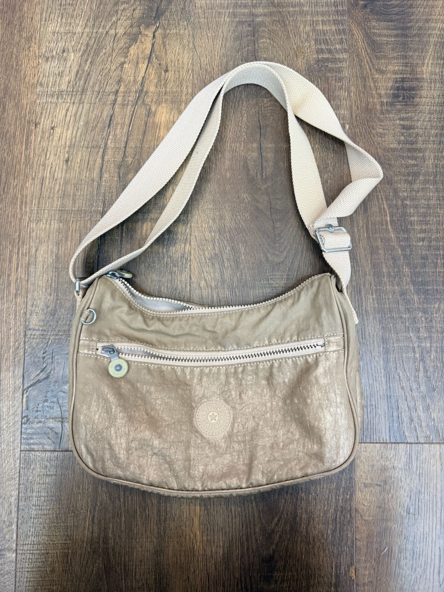 Kipling Metallic Gold Shoulder Crossbody Bag 2
