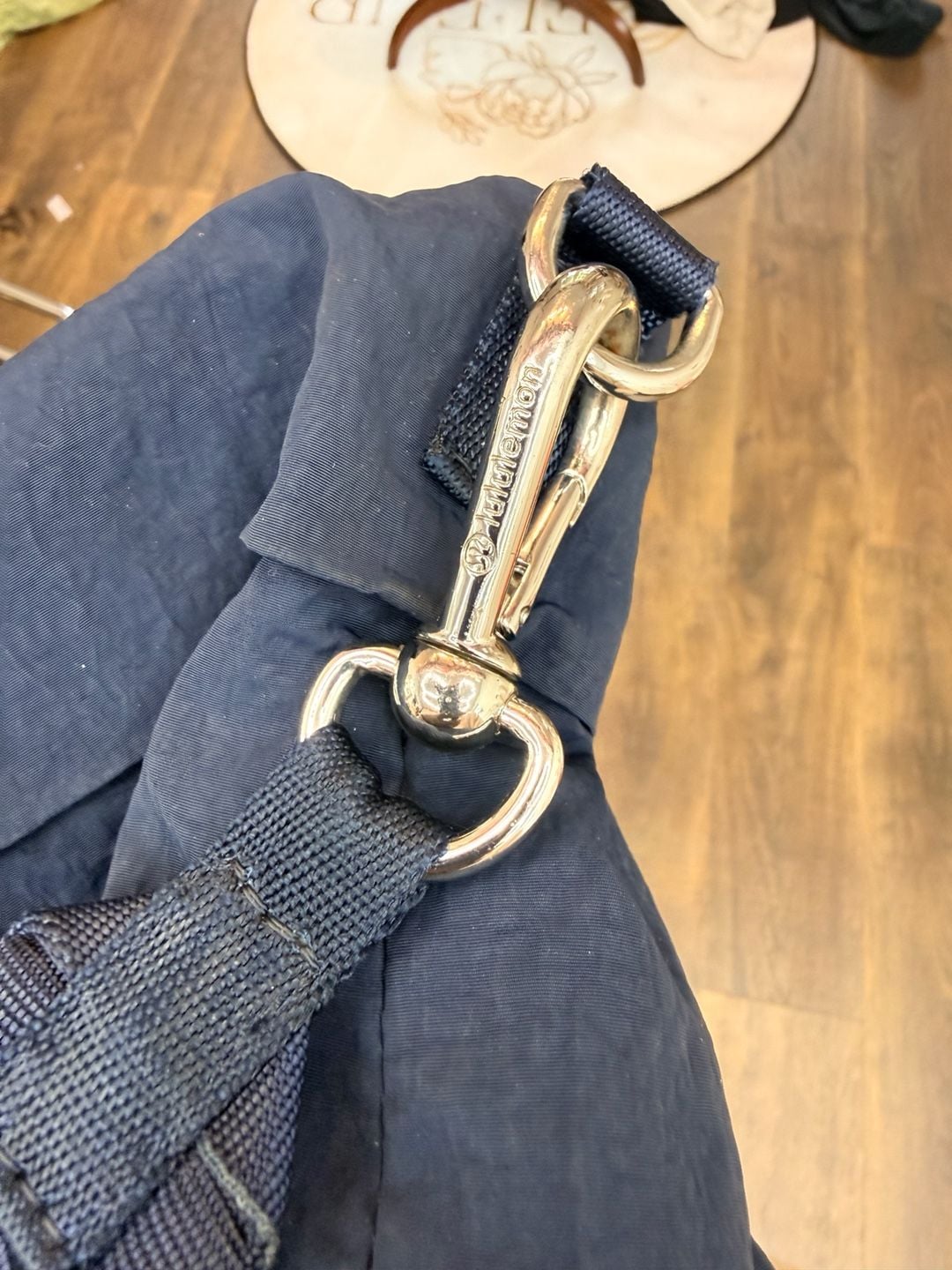 Lululemon On My Level Bag Navy Nylon Slouchy Tote 3