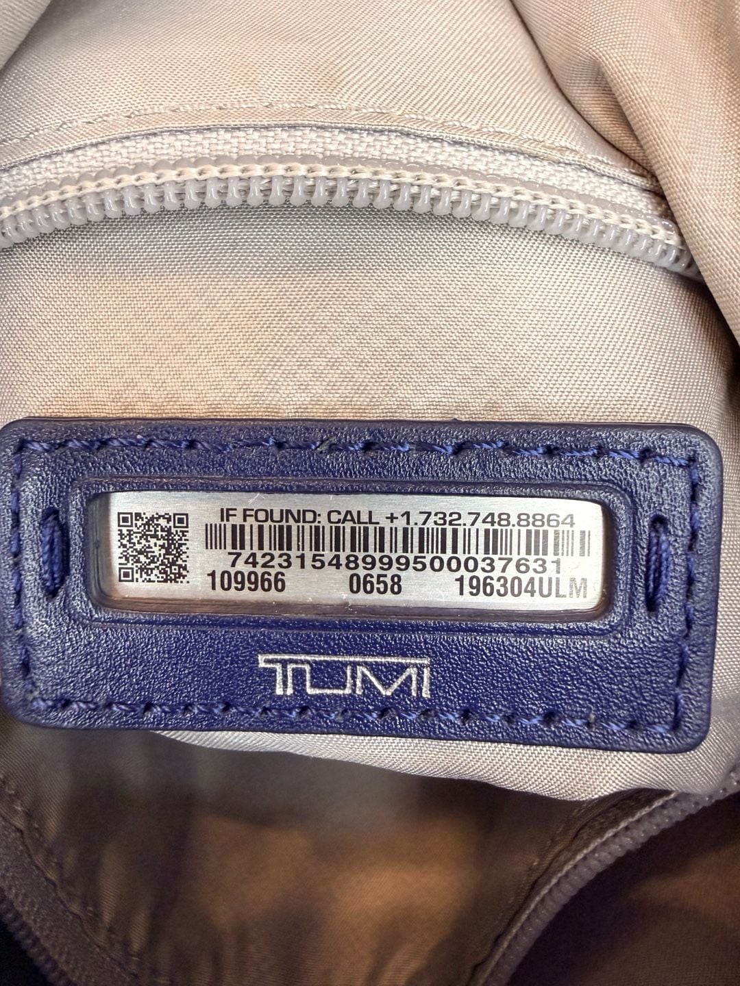 TUMI Voyageur Canton Crossbody Bag Blue Nylon 7