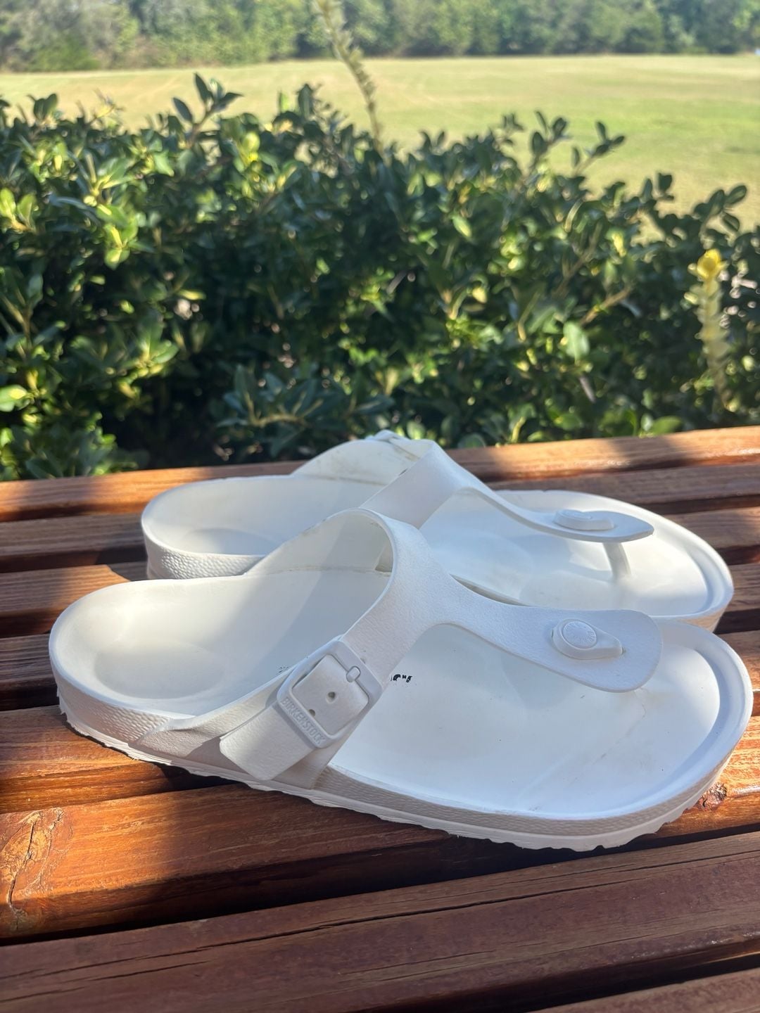 Birkenstock Gizeh EVA Size 42 White Thong Sandals 2
