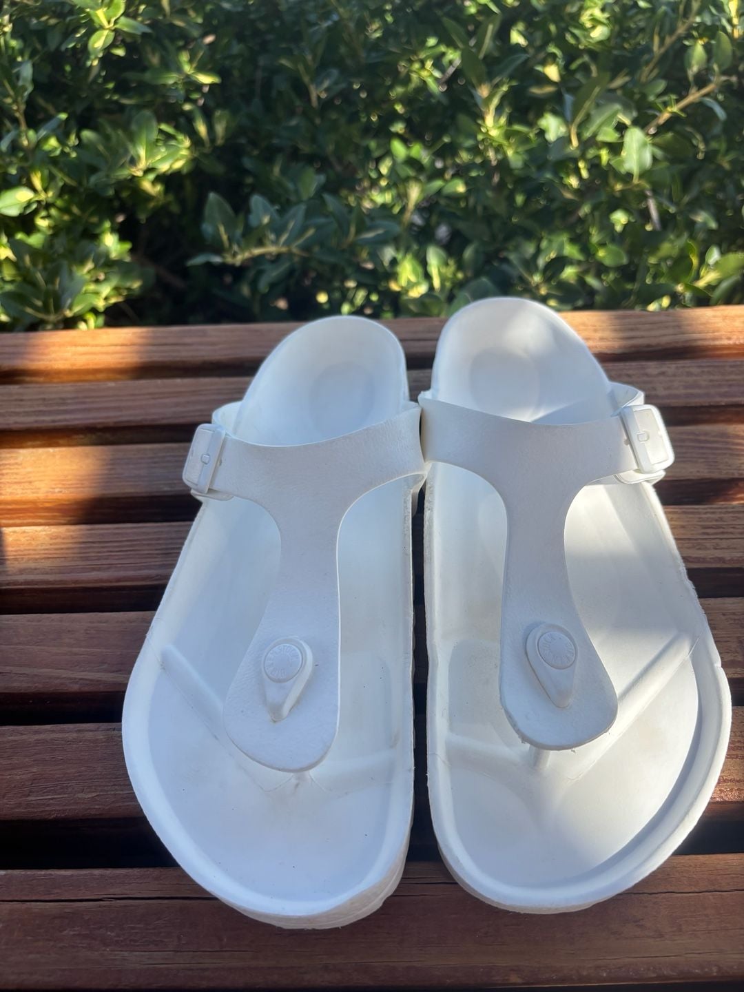 Birkenstock Gizeh EVA Size 42 White Thong Sandals 3