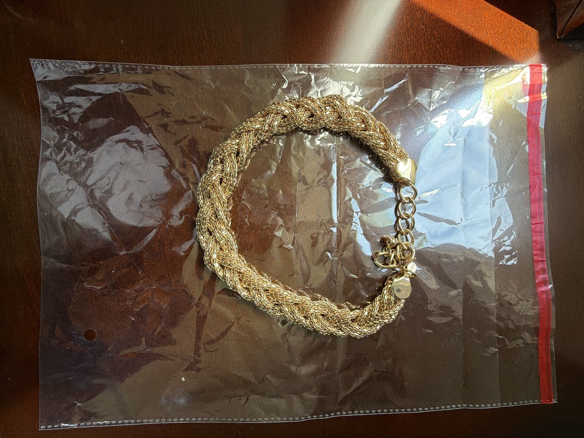 Express Gold Tone Braided Mesh Choker Necklace 2