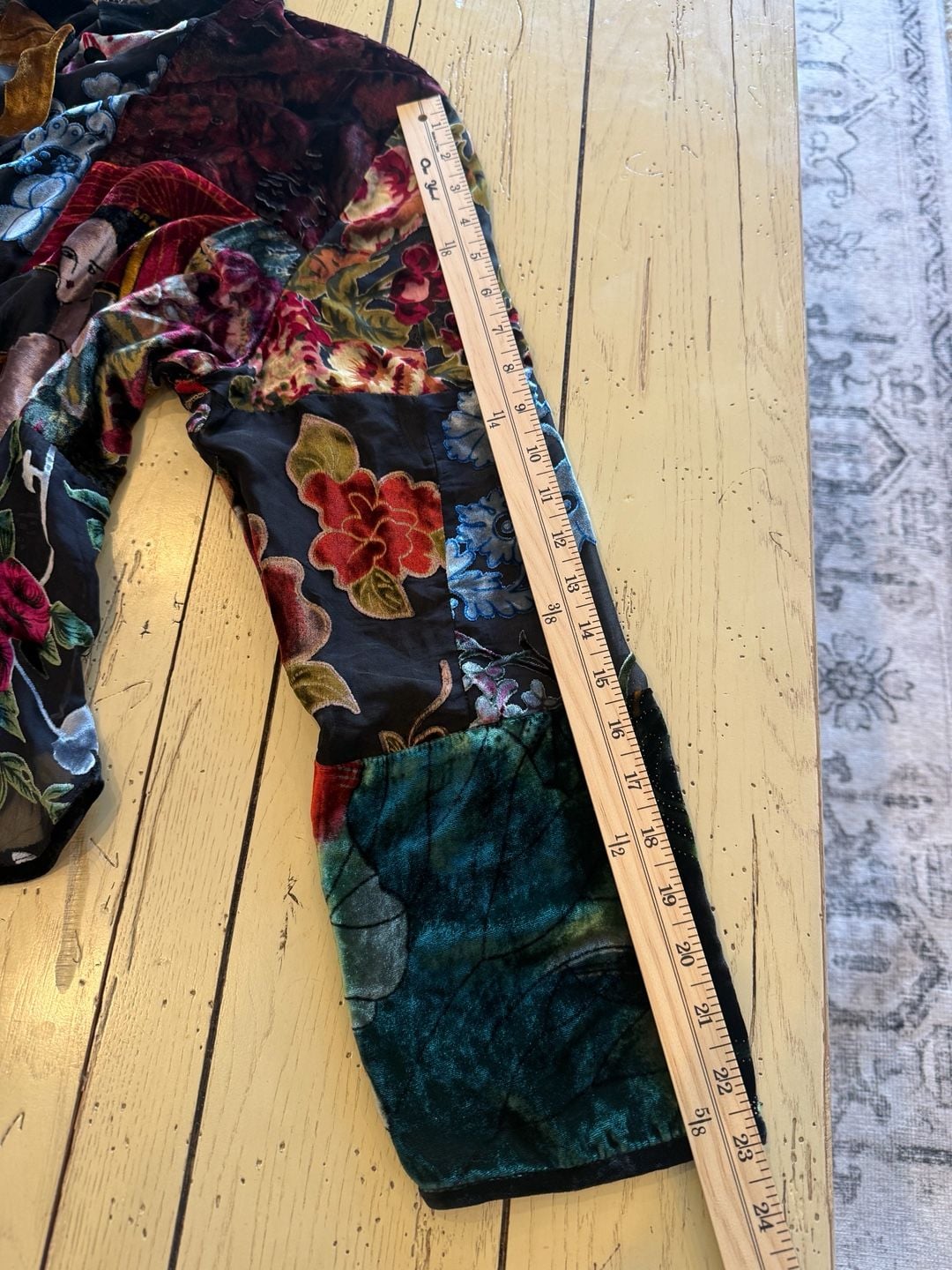 Draper's & Damon's Patchwork Velvet Jacket PXL Multi Silk Blend Petites 9