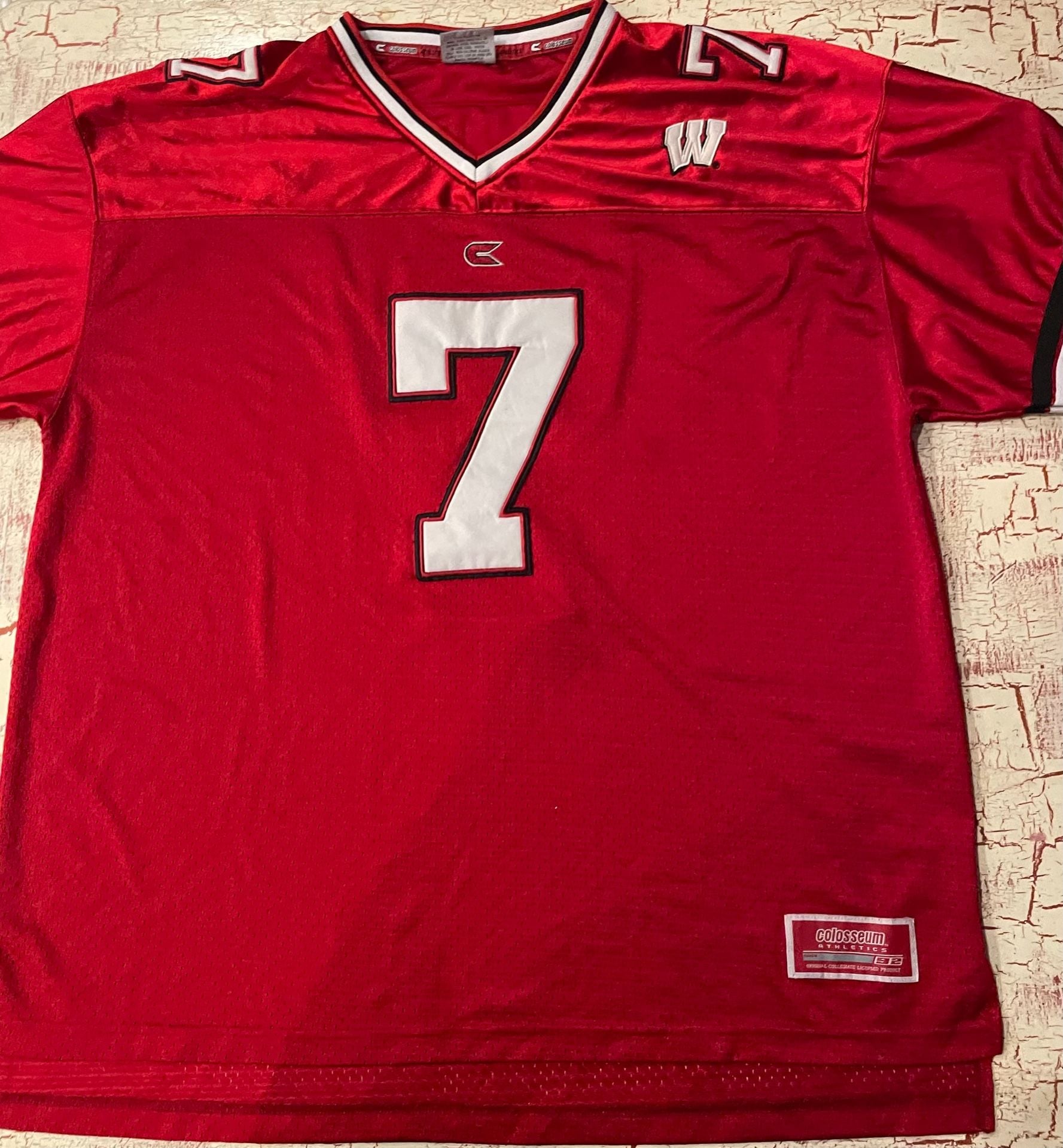 Colosseum Wisconsin Badgers Football Jersey Size XXL Red #7 2