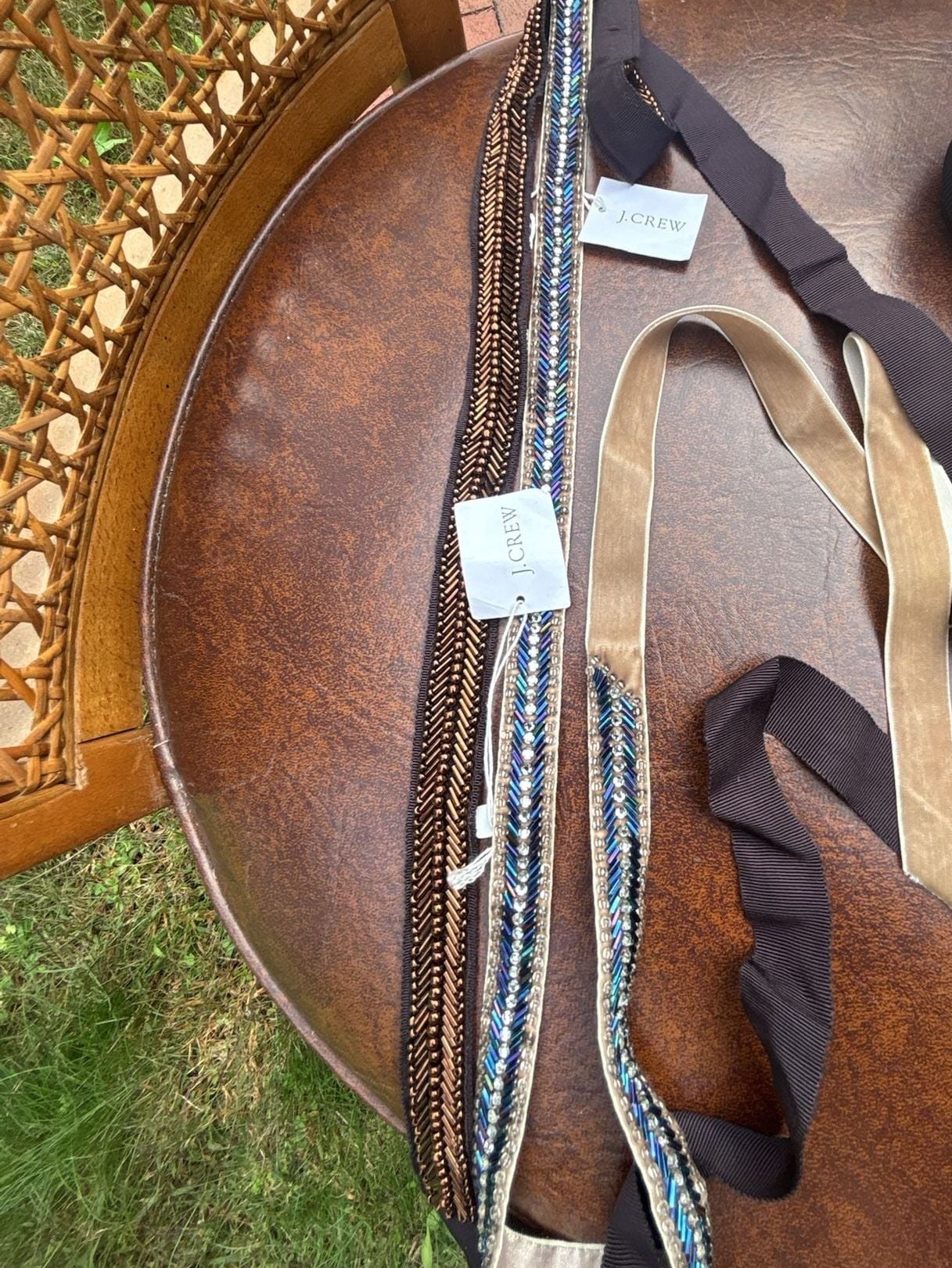 2 J. Crew Beaded Sash Belts Onesize 7
