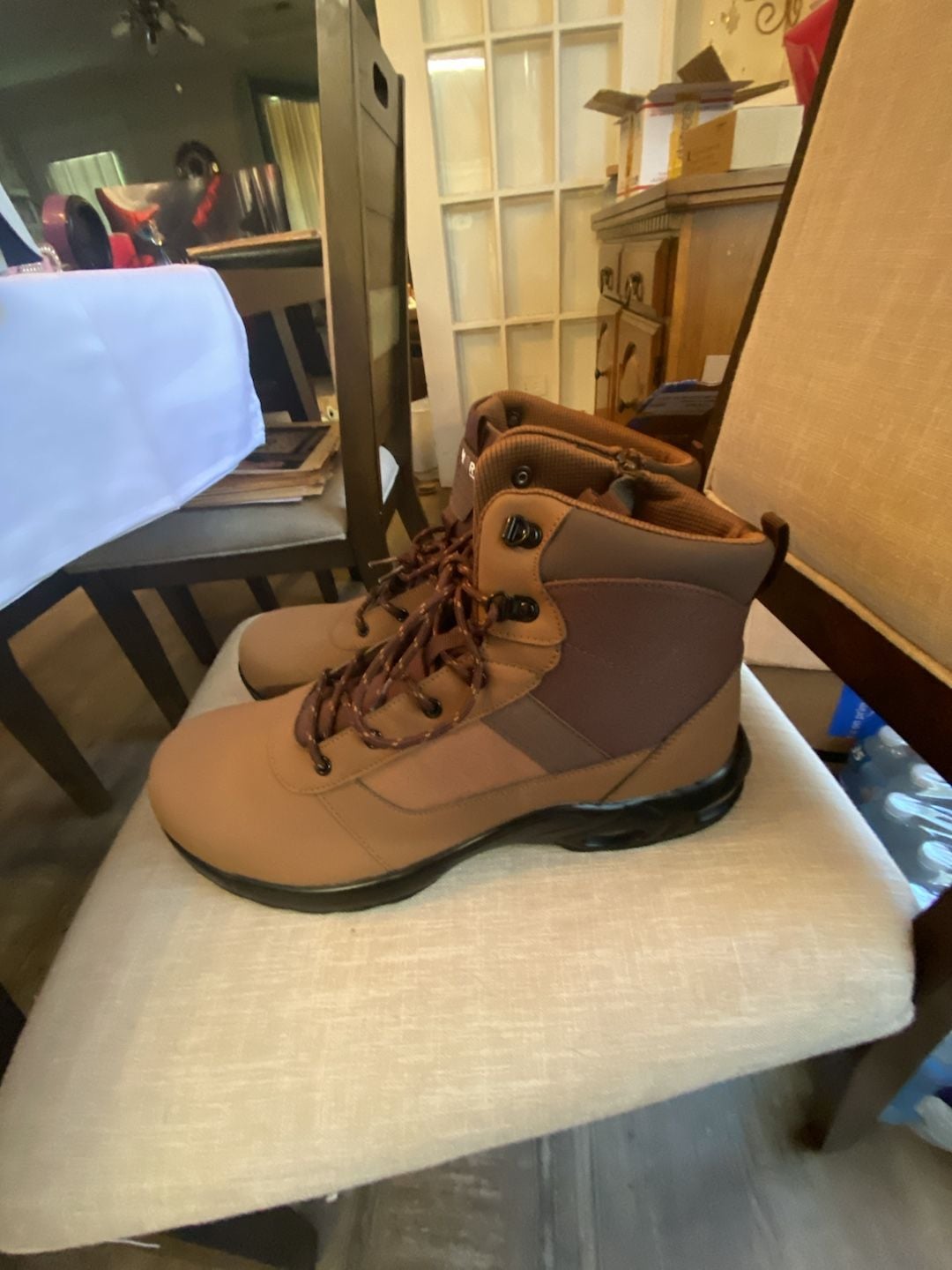 Larnmern Work Boots Size 14 Brown Safety Toe Industrial boots (brand new) 2