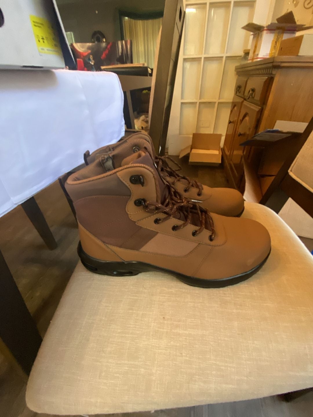 Larnmern Work Boots Size 14 Brown Safety Toe Industrial boots (brand new) 3