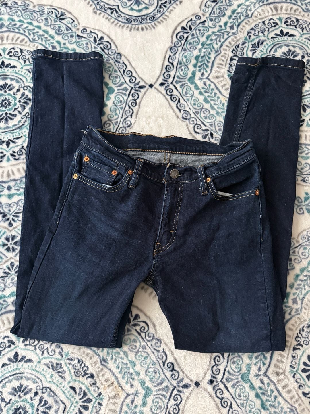 Levi's 511 Slim Jeans Size W30 L32 Dark Wash Denim 3
