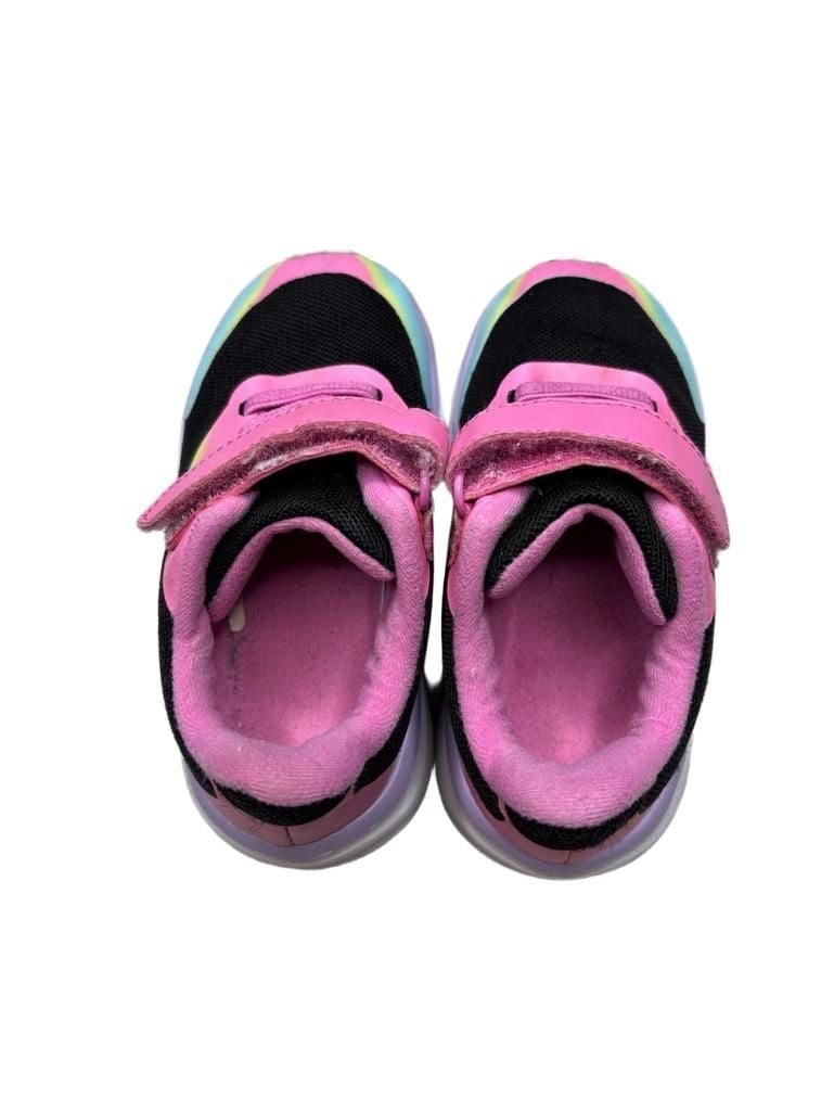 Athletic Works Toddler Girl Mesh Jogger Sneakers Size 7 Black Pink 3